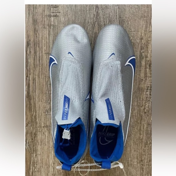 Nike Mens Vapor 360 Elite Football Cleats Silver Blue Sz 16 AQ3276-010